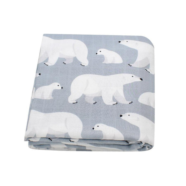 Polar Bear Muslin Blanket